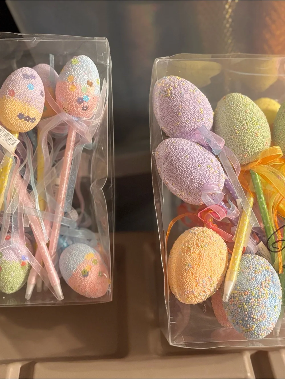 Pastel Easter Egg Picks - Assorted Pink, Purple, Yellow, Blue, Green